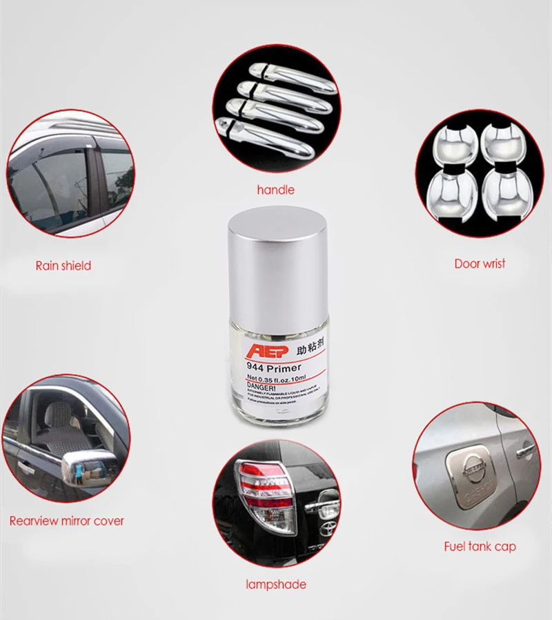 Strong 944 Primer Adhesive Adhesion Promoter Super Bonder 10 ml Kleber Starkes doppelseitiges Acrylschaum-Klebeband für Autozubehör