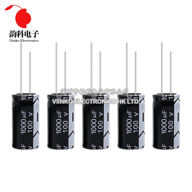 Condensador electrolítico de aluminio de 100V 1UF 2,2UF 3,3UF 4,7UF 10UF 22UF 33UF 47UF 100UF 220UF 470UF 1000UF
