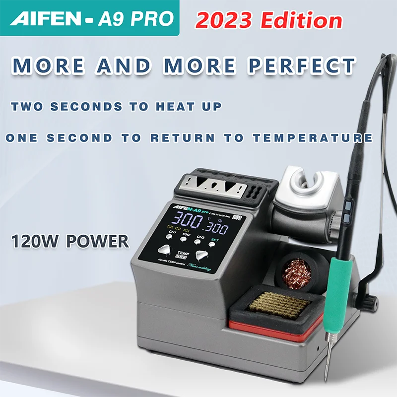 AIFEN A9PRO Lötstation, kompatibel mit SUGON Lötkolbenspitze 210/245/115, Griffsteuerung, Temperatur, Schweißen, Nacharbeitsstation