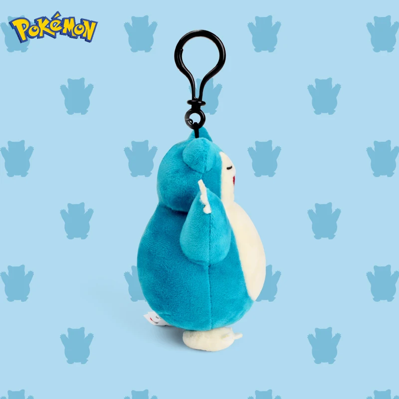 ของแท้สัตว์ Pokemon Series Pikachu Snorlax Kawaii ของเล่นตุ๊กตาน่ารักจี้ Keyring พวงกุญแจของขวัญวันเกิดสําหรับเด็ก