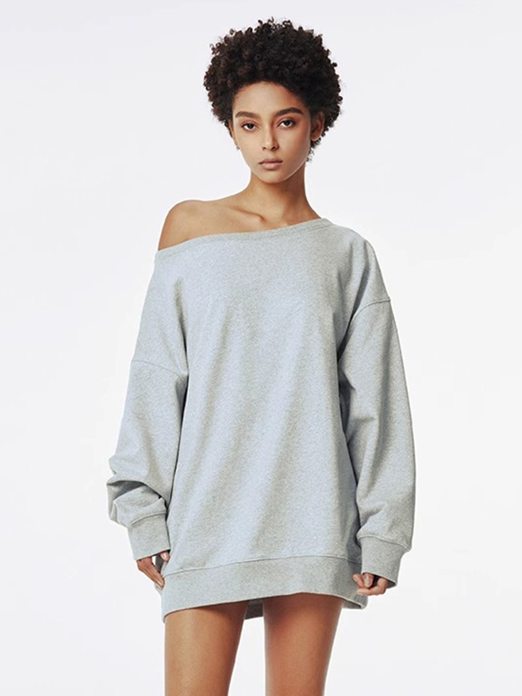 Sweat-shirt à capuche pour femmes, Harajuku rétro, hauts Y2k, pull ample, épaules dénudées, mode Streetwear, nouvelle collection automne 2024