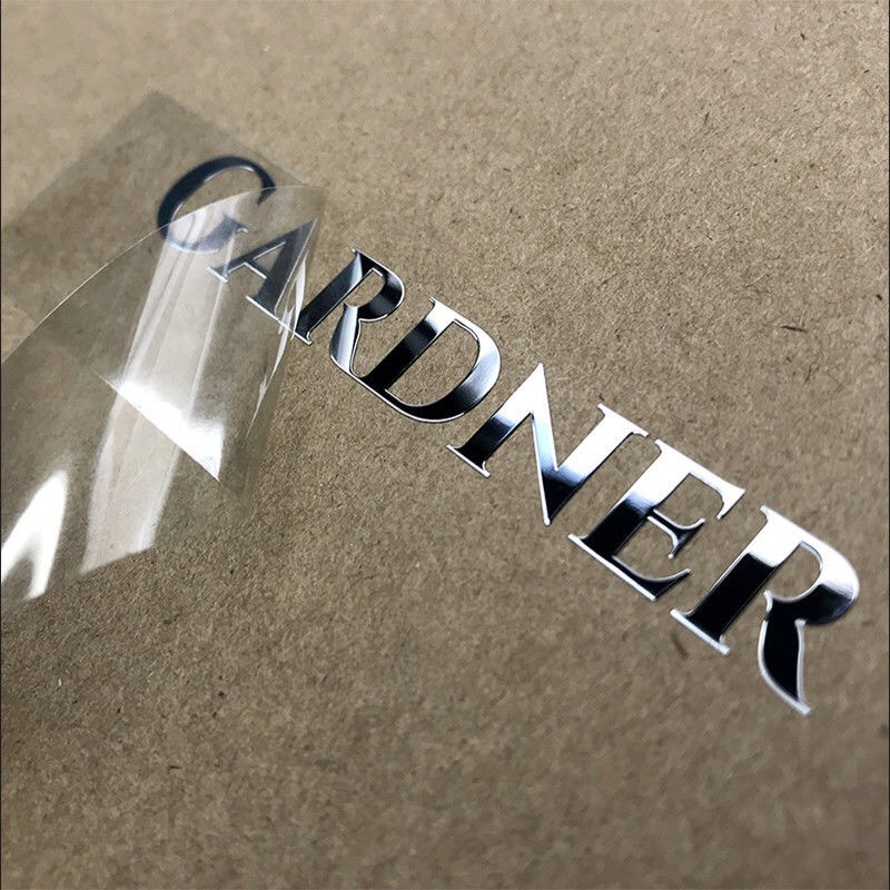 100pcs โลหะที่กําหนดเองสติกเกอร์ทองเงาเงิน 3D Transfer สติกเกอร์โลโก้แบรนด์งานแต่งงานชื่อส่วนบุคคลสติกเกอร์