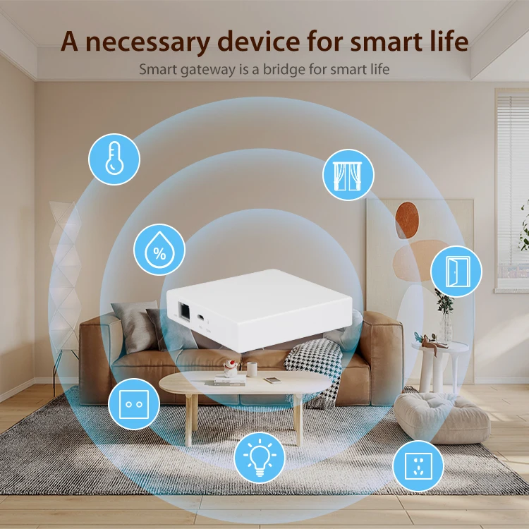 2023 Tuya Zigbee Matter Thread Gateway Smart Home Bridge Matter Hub unterstützt Sprachsteuerung Siri Homekit Smartthings Google Alexa
