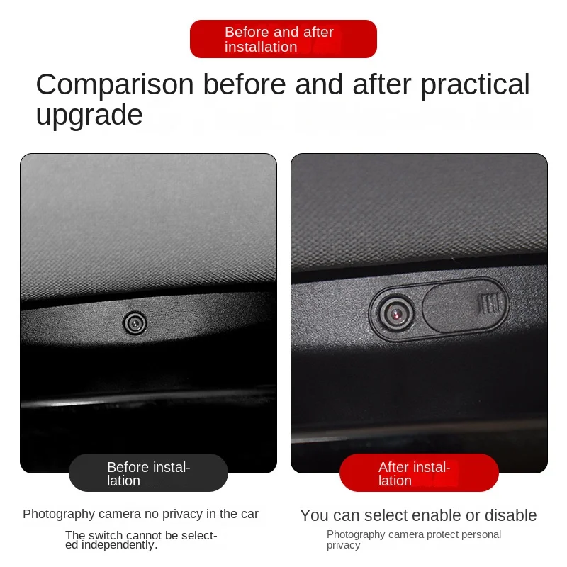 Para Tesla Model Y/3 cámara Interior cubierta de protección de privacidad accesorios de modificación