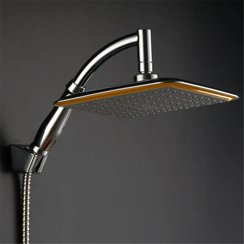 9 นิ้วหมุน 360 องศาห้องน้ําหัวฝักบัว ABS Chrome Water Saving Shower Extension Arm หัวฝักบัวมือถือบาง