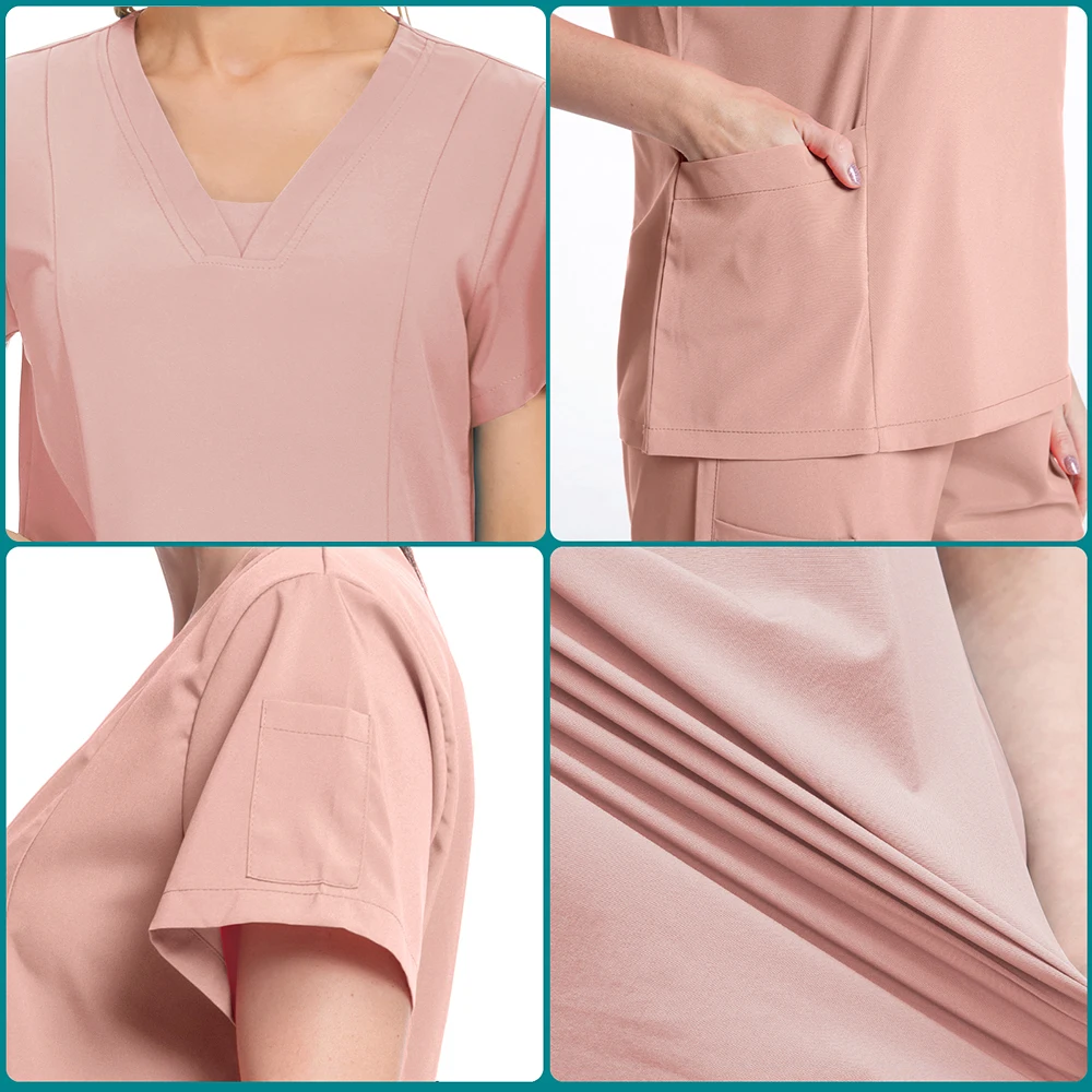 Ensemble de blouses de Service médical, vente en gros, combinaison de gommage d'infirmière, vêtements de travail pour médecin d'hôpital, uniforme chirurgical, haut de Jogging multicolore, pantalon