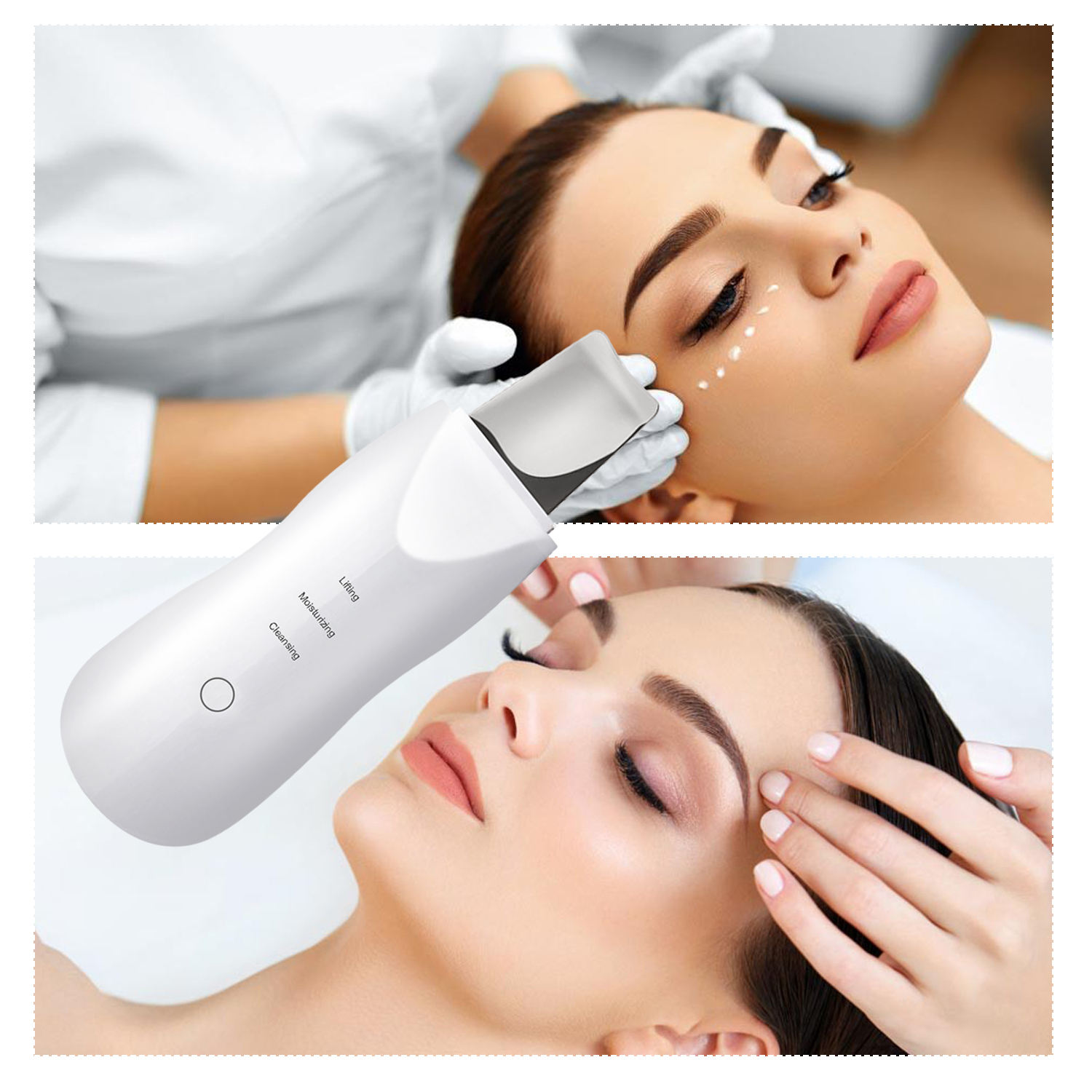 Masaje con vibración Facial, limpiador de piel, eliminador de espinillas y acné, limpiador de pala exfoliante, masajeador Facial, cuidado de la piel