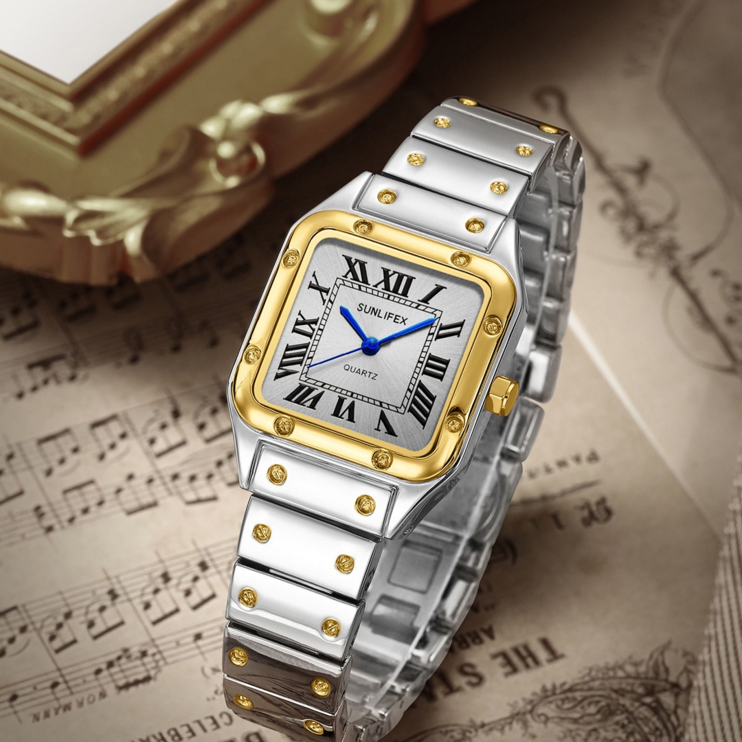 Квадратные женские часы, женские кварцевые часы, женские наручные часы из нержавеющей стали, бамбуковый ремешок, повседневные женские часы, Relogio Feminino