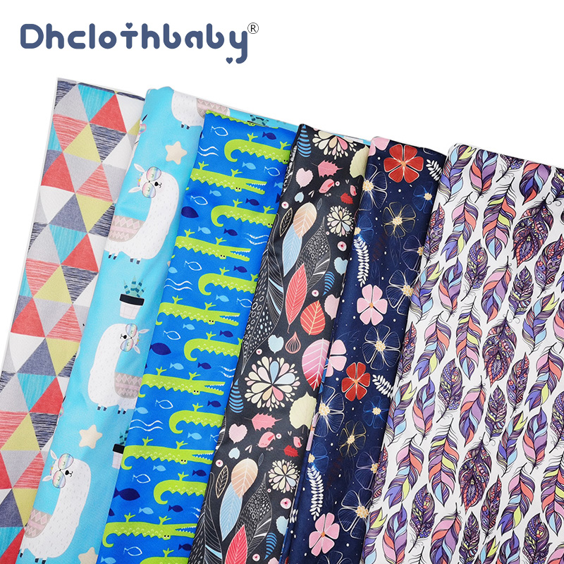 Có Thể Giặt Chống Thấm Nước TPU Handmade Chất Liệu Vải Polyester In Hình PUL Chất Liệu Chất Lượng Cao Tã Vải Kinh Nguyệt Miếng Lót DIY May
