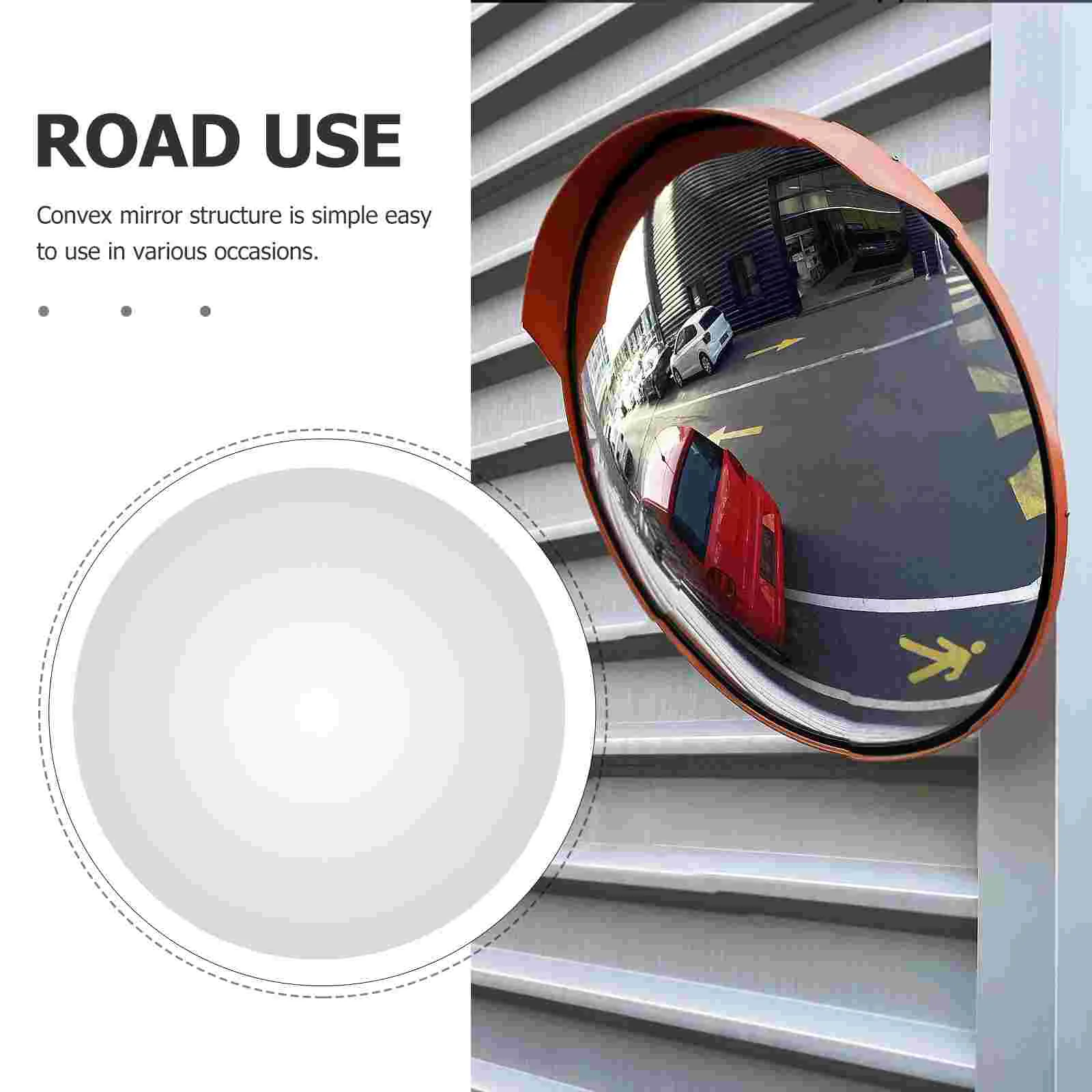 Wide Angle Safety Mirror Lightweight Convex Mirror Traffic Corner Mirror Reflective Material Roadway Safety Plastic Security
