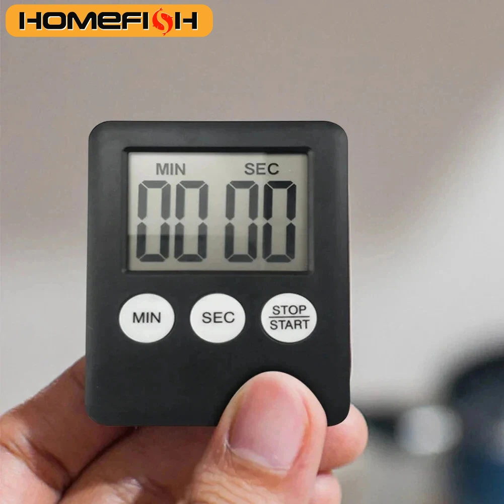 ดิจิตอลจับเวลาครัวอิเล็กทรอนิกส์ Multi-Function จับเวลาอิเล็กทรอนิกส์นาฬิกาจับเวลาจอแสดงผล LCD MINI สําหรับกีฬาการออกกําลังกายเบเกอรี่ทําอาหาร
