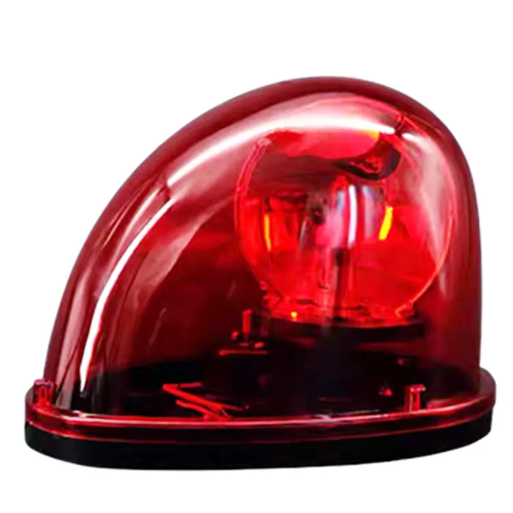 12V Magnetic Rotating Beacon - Amber Teardrop Warning Light for Emergency Vehicles & Construction Safety