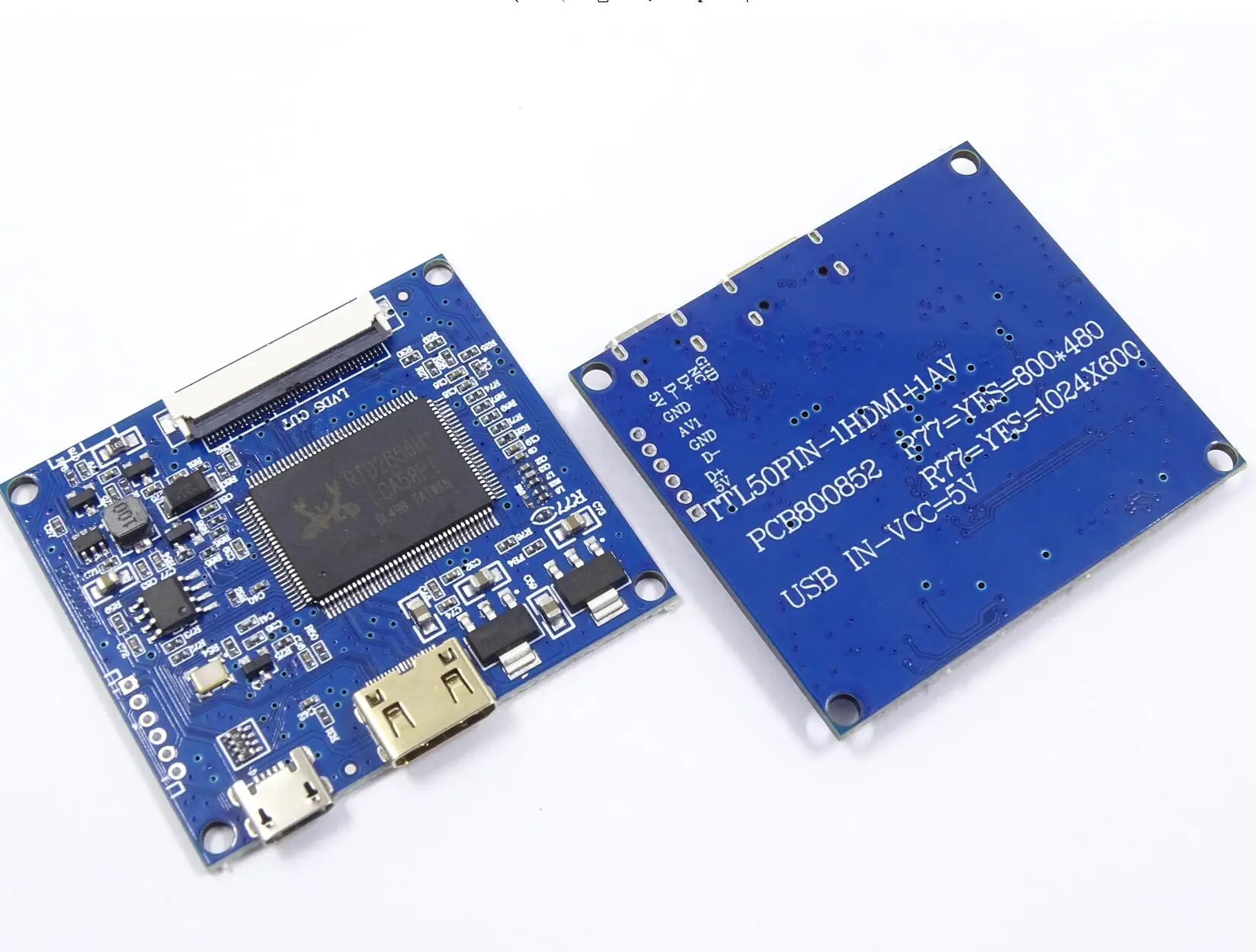 Pantalla LCD de 7 pulgadas, 1024x600, placa de Control del controlador, Mini Compatible con HDMI para Lattepanda, Raspberry Pi Banana Pi PC