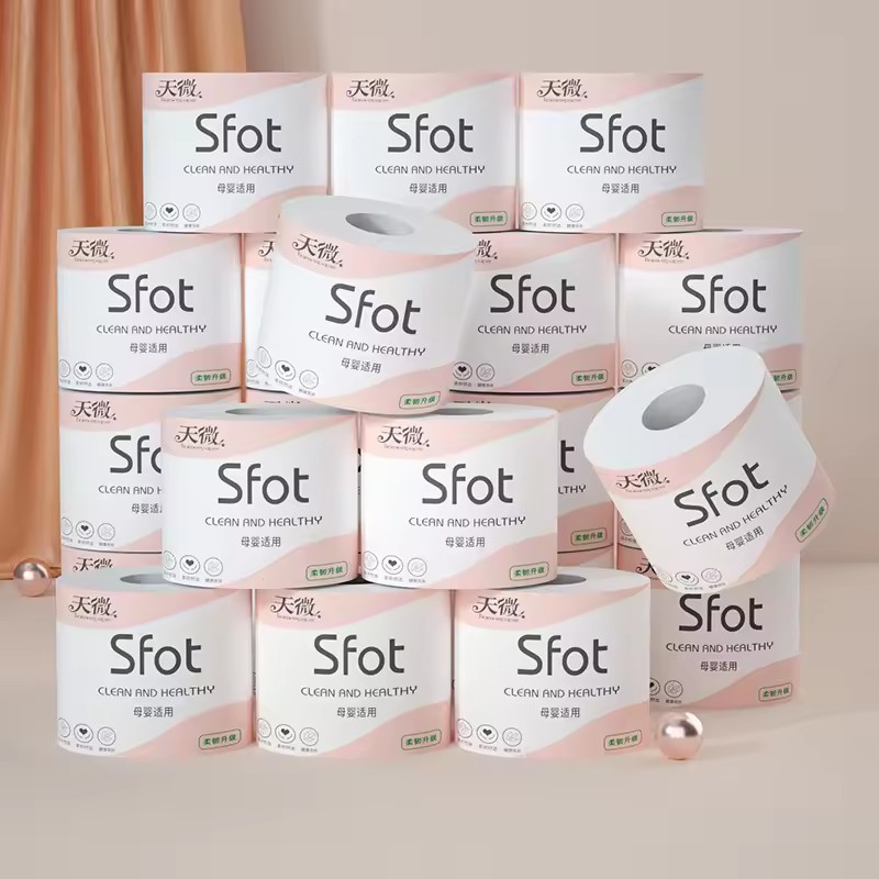 1-12 rollos de toallas de papel para el hogar en nombre del rollo de papel cinco capas de rollo de núcleo grueso papel higiénico papel higiénico