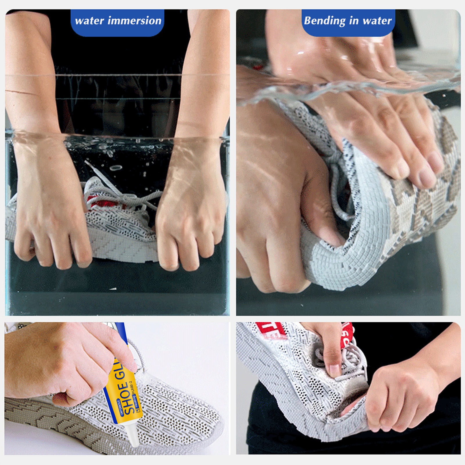 Adhésif transparent pour réparation de chaussures, adhésif de bain à faible odeur, colle en résine souple pour chaussures ou bottes