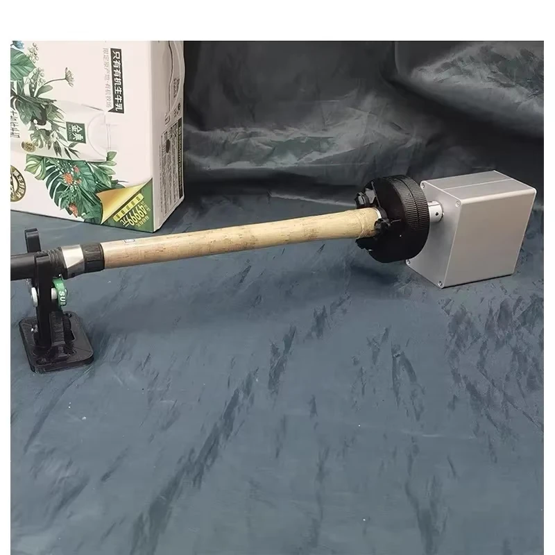 Máquina bobinadora de caña de pescar DIY, resina epoxi, pegado giratorio, máquina de construcción de accionamiento eléctrico portátil para caña de pescar con señuelo