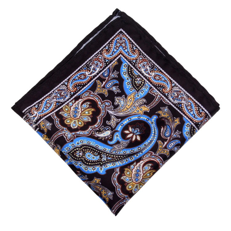 ผ้าเช็ดหน้าสำหรับผู้ชาย syal Sutra เทียมลายลูกน้ำสำหรับผู้ชายผ้าเช็ดตัวผ้าพันคอสี่เหลี่ยมจัตุรัสกระเป๋าลายจุดสำหรับงานแต่งงานพิมพ์ลายดอกไม้