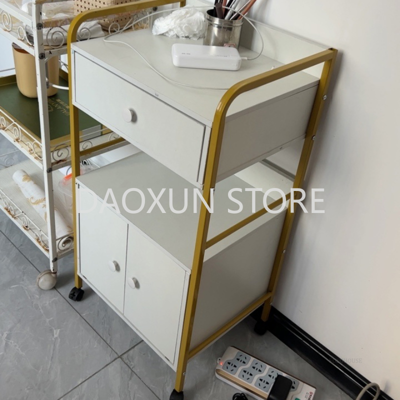 Multifunctional Movable Tool Cart Beauty Salon Salon Trolley Storage Rack Beauty Accessories Nail Storage Auxiliary Tool Trolley