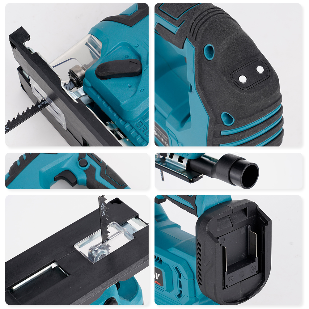 Hormy-Brushless Curva Elétrica Saw, Multi Angular Corte Saw, 26mm Curso, Makita 18V Bateria De Lítio, Carpintaria