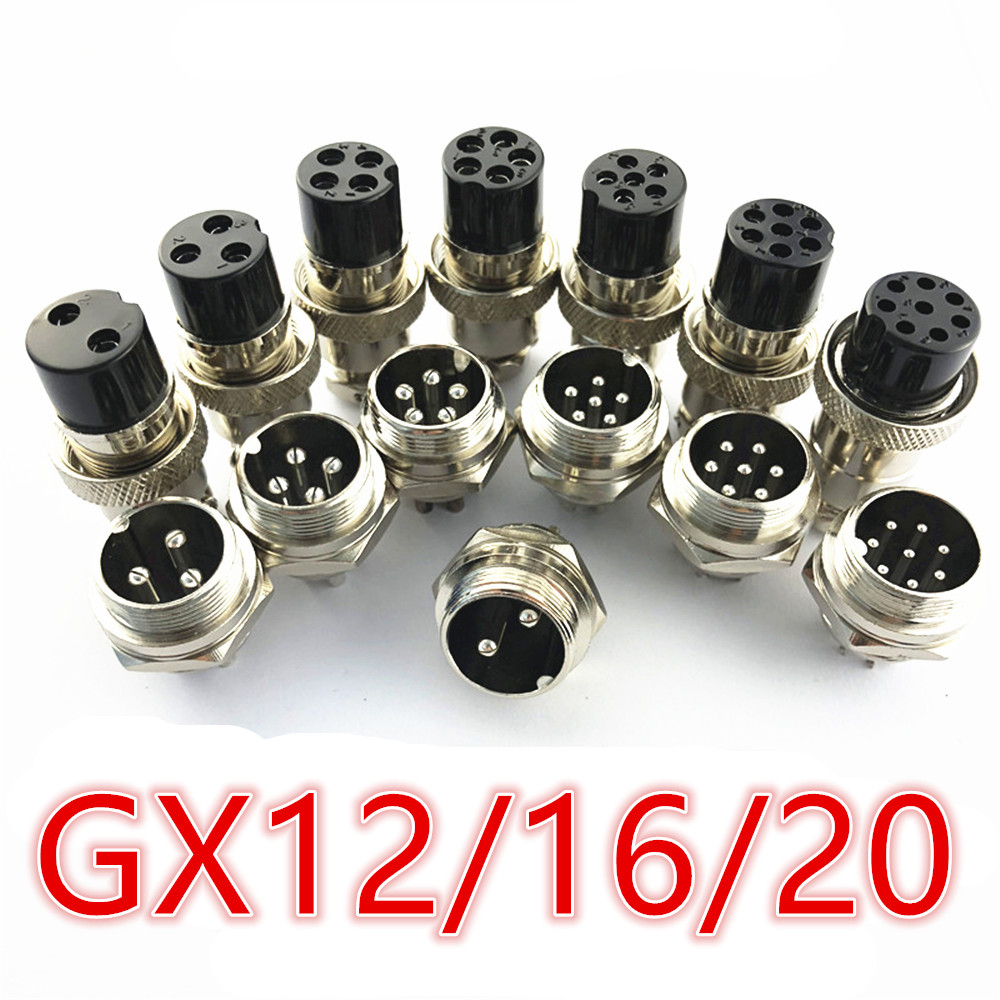 GX12 GX16 GX20 2/3/4/5/6/7/8/9/10 Pin macho hembra Cable Circular enchufe de aviación conector de Panel Dropshipping