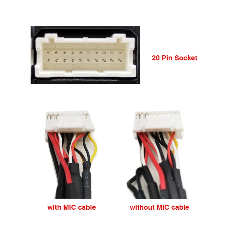Cable de audio RCA de 20 pines, con salida de subwoofer, vídeo CVBS, entrada auxiliar, control de amplificador, conector de ventilador, conector de micrófono, para Android de coche de 16 pines