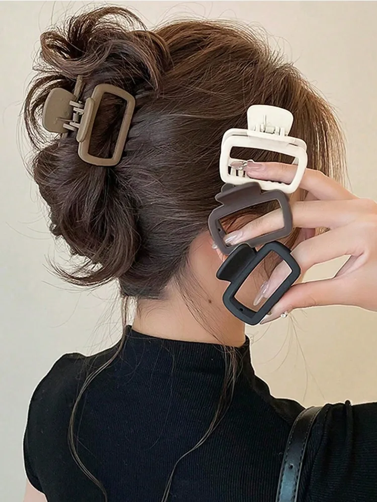 Pinza para el pelo ligera y cuadrada para mujer, accesorio para el cabello elegante a la moda, maquillaje de peinado adecuado, 4 Uds.