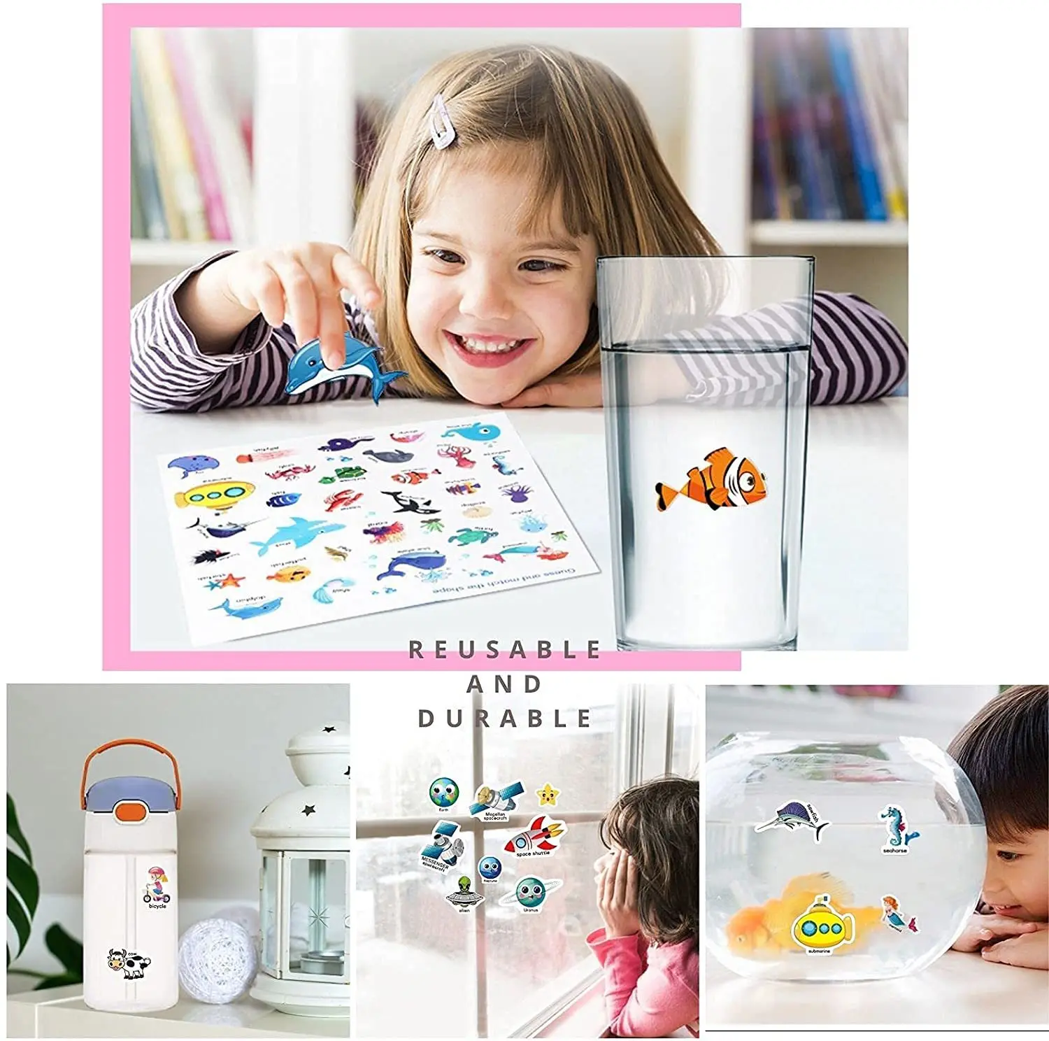 Nuevos niños, pegatinas bonitas de escena reutilizables, rompecabezas DIY, pegatinas, juegos, libros, dibujos animados, animales, juguetes cognitivos de aprendizaje para niños, regalo