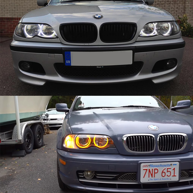 E46 318i 316i สำหรับ BMW 3ชุด323i 328i 330i 325xi 330d 1998-2005ดีเยี่ยมแหวนแสงกลางวัน
