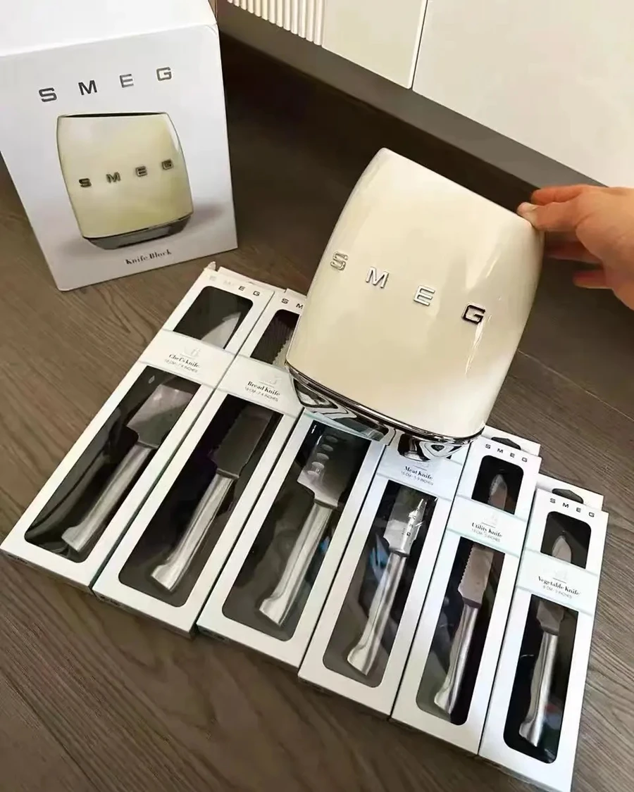 Smeg  Luxury Retro Design Knife Holder Not Include Knives High-quality Kitchen Tool Kitchenware Carrier Home Water cup