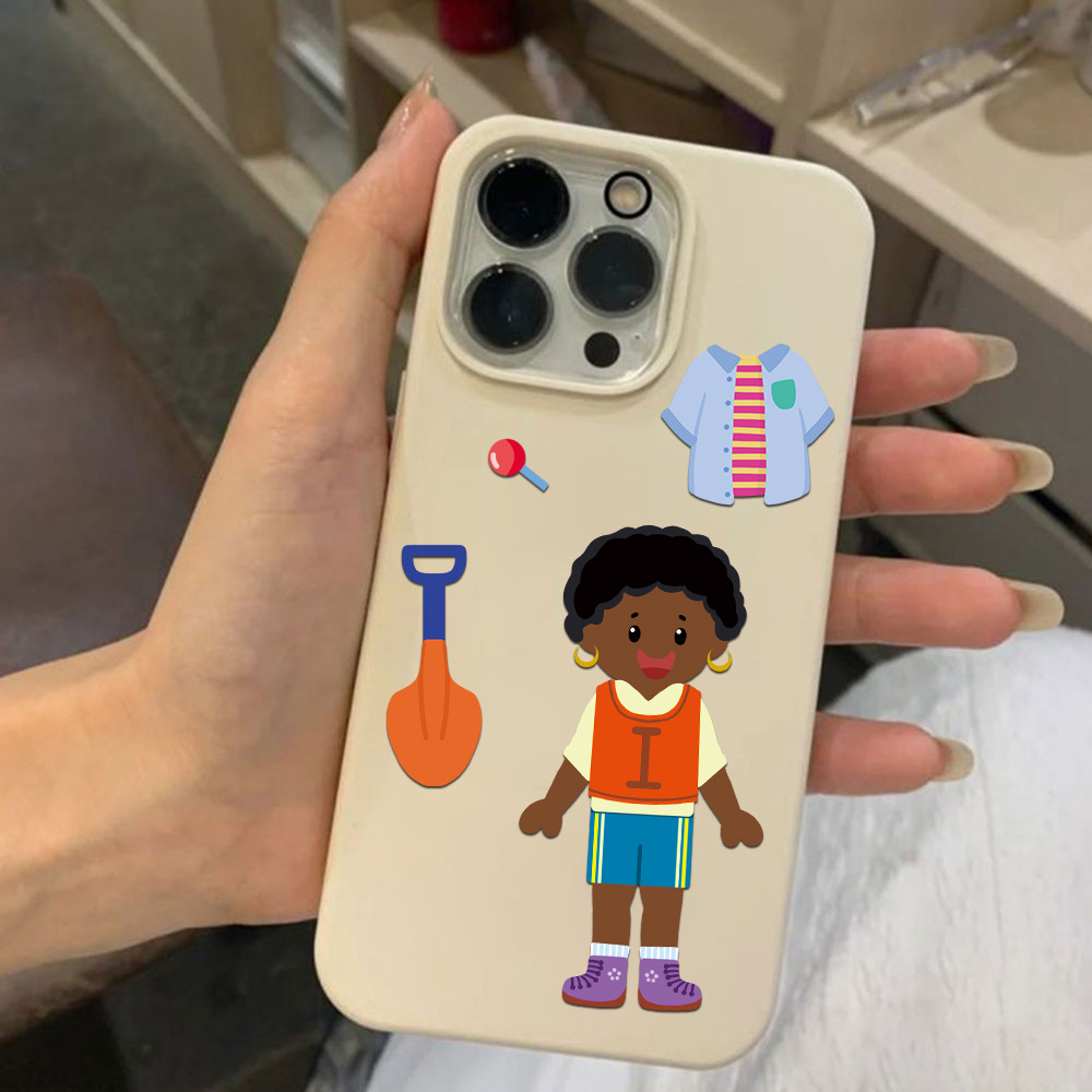 8 Uds. De pegatinas de rompecabezas para vestir para niños, bonitos dibujos animados, diversión creativa, Material de cuenta de rompecabezas para niños, pegatinas impermeables