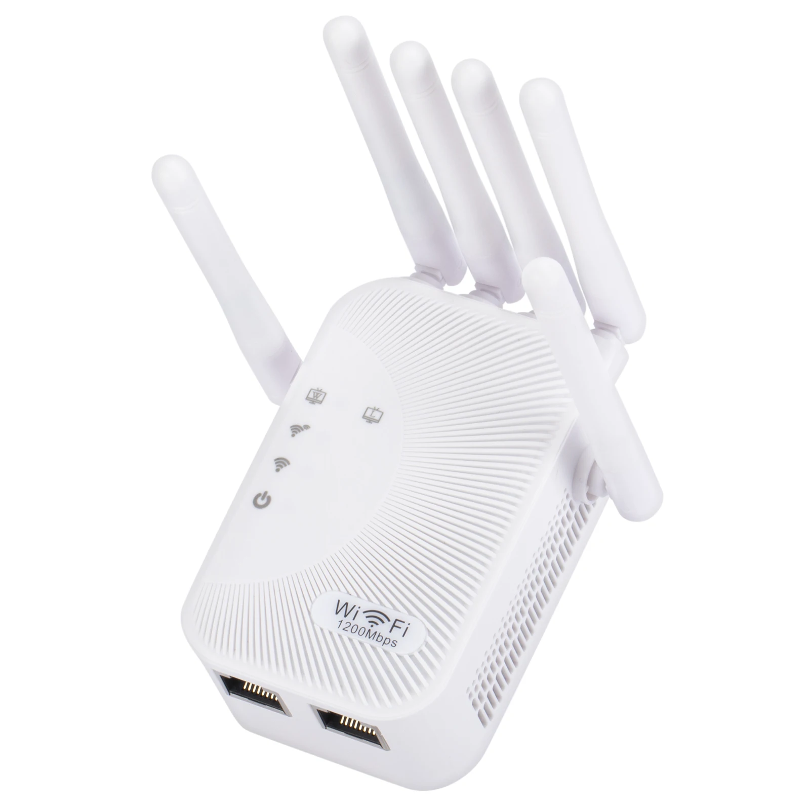 Repetidor de doble banda 2,4G/5GWiFi, extensor de rango de señal inalámbrico de 1200Mbps, amplificador Wi-Fi, enrutador, amplificador de señal de largo alcance para el hogar