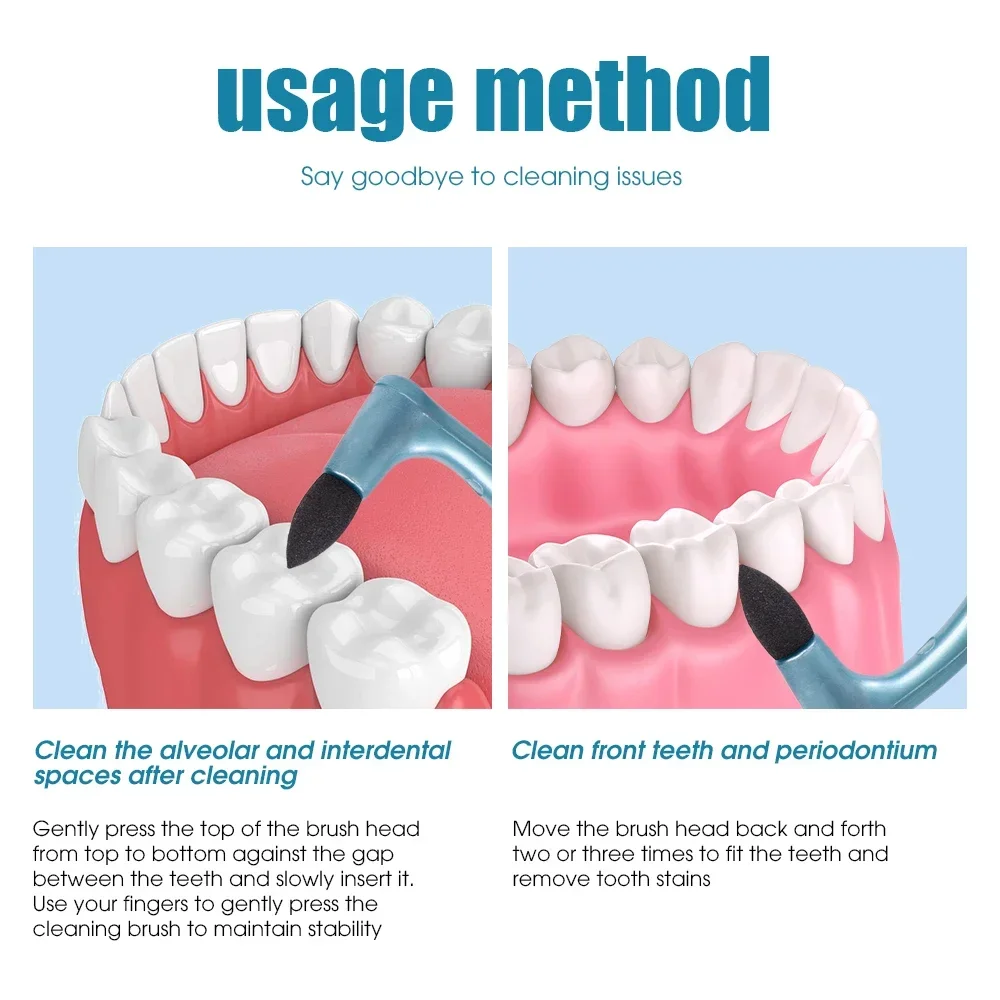 New Tooth Stain Cleaning Brush Deeply Clean Gums Mouth Interdental Brush No Hurt Teeth Stain Eraser Remove Instant Portable Tool