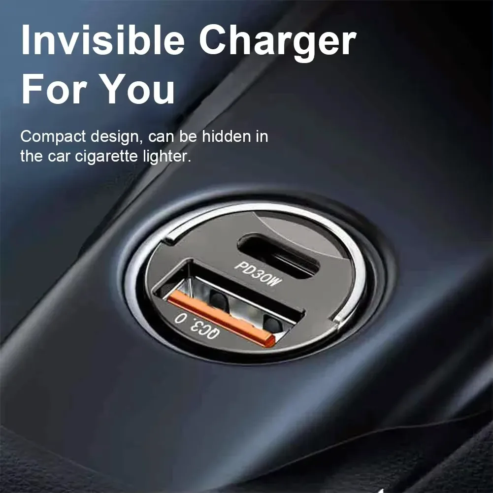 Chargeur de voiture USB Charge rapide 4.0 QC4.0 QC3.0 PPS SCP 5A PD Type C 200W chargeur USB de voiture rapide pour téléphone portable iPhone Xiaomi