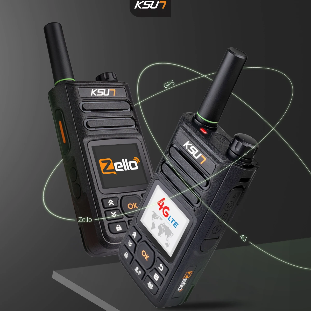 KSUN Long Range Walkie Talkie 100 Miles  PTT Zello Walkie Talkie 4g POC Sim Card WiFi Network Cell Phone Radio