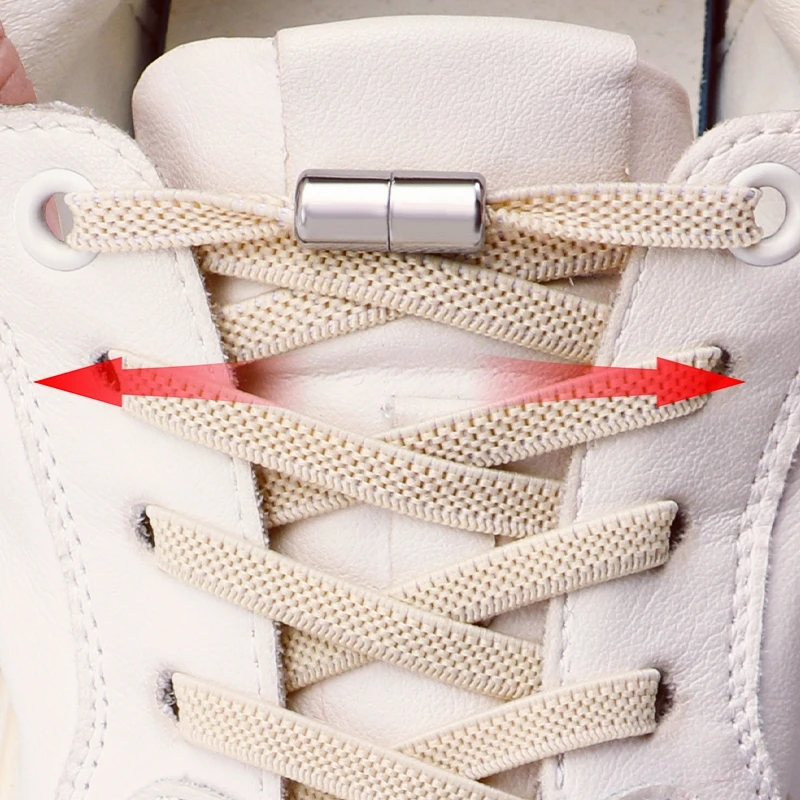 1 par de cordones elásticos para zapatillas, cordones sin cordones para zapatos, cordones con cierre de cápsula sin corbatas, cordones planos de 0,6 cm para niños y adultos