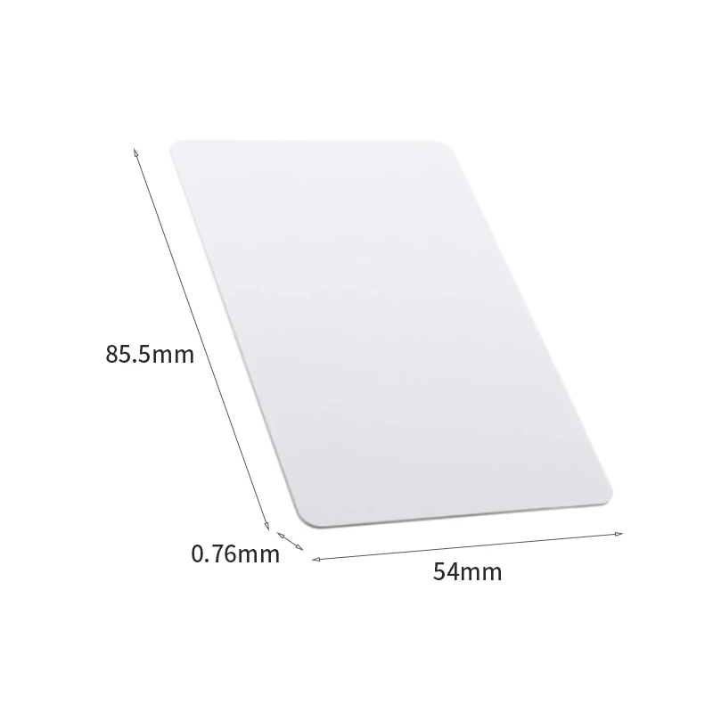 10 Cái/lốc PVC Nhựa Trống Chứng Minh Thư Không Chip Thẻ Mỏng CR80 Có Sẵn Cho Máy In Thẻ