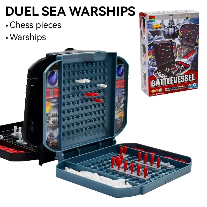 Children's Fun Battleship and Sea Ship Game Chess Simulation Land Military Strategy Naval Battle Chess Two Player Battle Toy