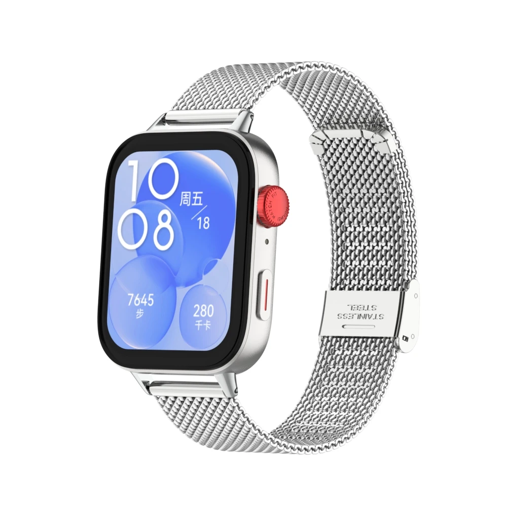 Correia de Substituição para Huawei Watch, Fivela De Malha De Aço Inoxidável, Correia Magnética Milan, Fti3