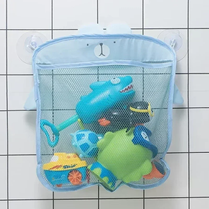 Neue Baby Bad Mesh Tasche Sucker Design Für Bad Spielzeug Kinder Korb Cartoon Tier Formen Tuch Sand Spielzeug Lagerung Net Tasche