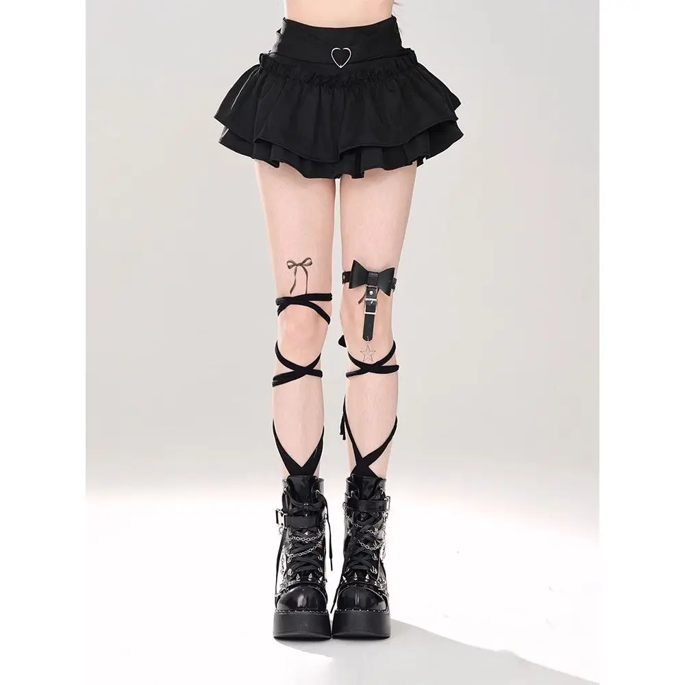 ROK MINI สไตล์ญี่ปุ่นน่ารักๆสำหรับผู้หญิงกระโปรงสั้นแนวหวานเอวสูง Y2k โลลิต้าสไตล์แบบเกาหลีของเด็กผู้หญิงร้อนฤดูร้อน
