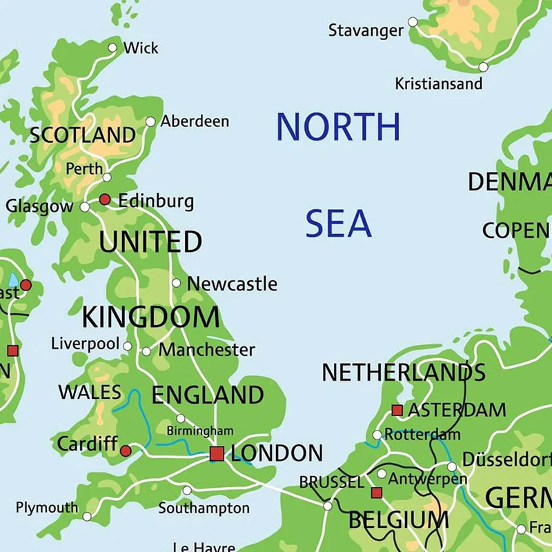 90*90cm mapa europy włóknina płótno malarstwo bez ramki plakat dekoracyjny wiszący obraz ścienny drukowany artykuły szkolne do domu