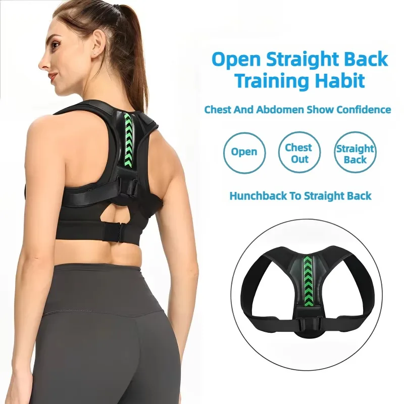 Corrector de postura Unisex ajustable para soporte de clavícula, proporcionando el alivio del dolor para cuello, espalda, hombros, remodela tu cuerpo, 1 Uds.