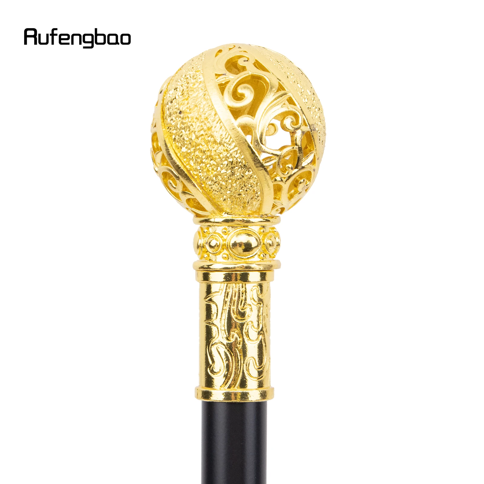 ดอกไม้สีทอง Ball Walking Cane แฟชั่นตกแต่งเดิน Stick สุภาพบุรุษ Elegant คอสเพลย์ Cane KNOB Crosier 94 ซม