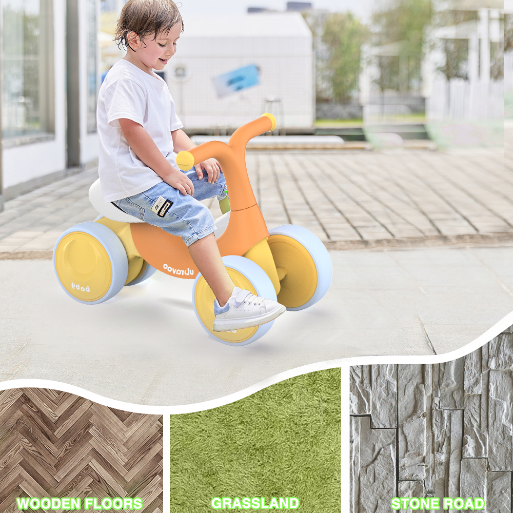 UBRAVOO-Bicicleta de equilibrio para bebé, andador para bebé, bicicleta de equilibrio para niños pequeños de 10 a 36 meses, regalo de cumpleaños con 4 ruedas, Sin Pedal
