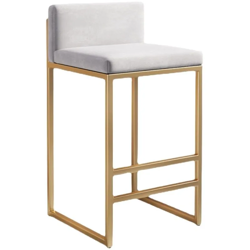 Silla de bar de 65Cm, taburete alto, bar, hogar, centro comercial, silla trasera simple de hierro forjado