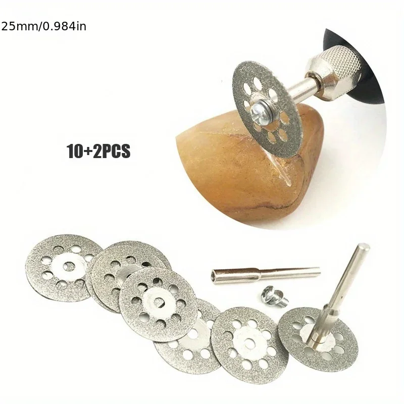 12 pçs/set 22mm hss disco de corte lâmina serra circular metal cortar ferramentas abrasivas para dremel ferramenta rotativa lâmina corte