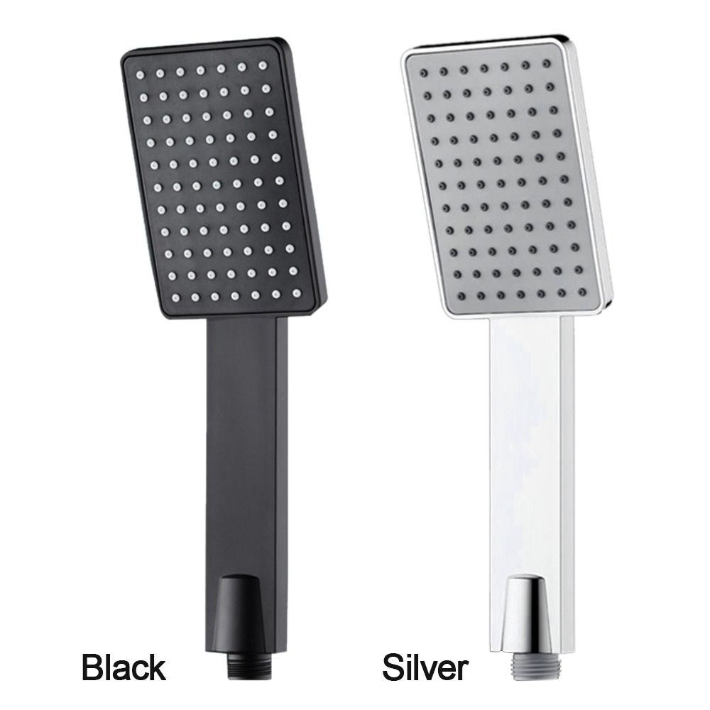 High Pressure Shower Head Square Handheld Sprinkler Silver/Black Multi-function Universal Sprayer Home Bathroom Accessories