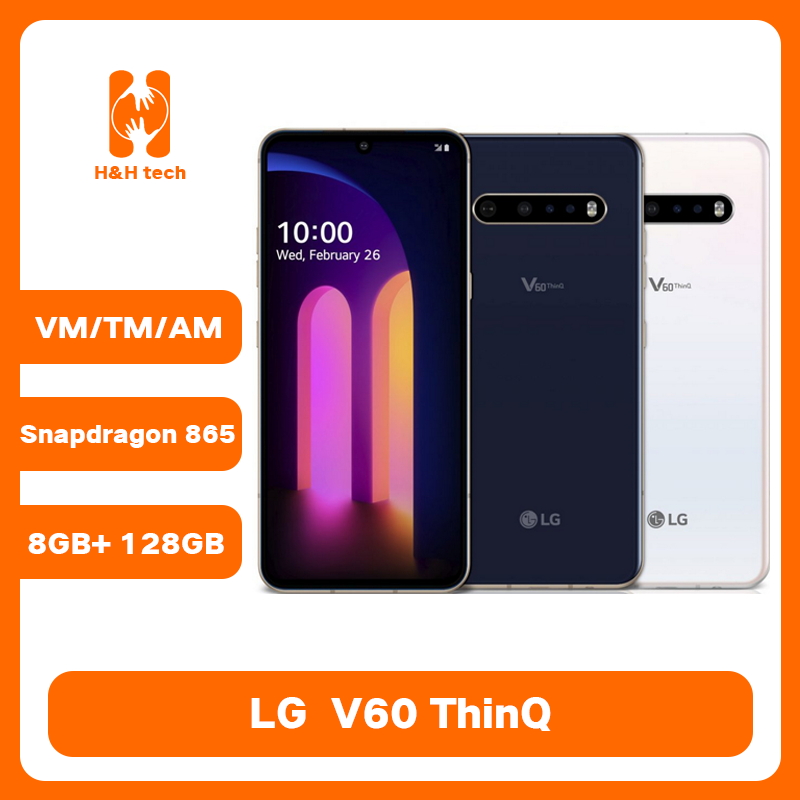 LG V60 ThinQ Original V600AM/ V600TM /V600VM 6,8 pulgadas Snapdragon 865 NFC 5G teléfono móvil 8GB RAM 128GB ROM Android Smartphone