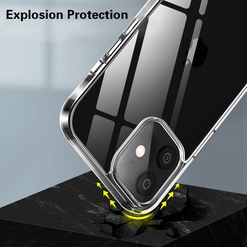 Funda de teléfono transparente para iPhone 11, 12, 13, 14, 15 Pro Max, funda suave transparente a prueba de golpes para iPhone XS MAX XR 7 8 Plus 6 6s