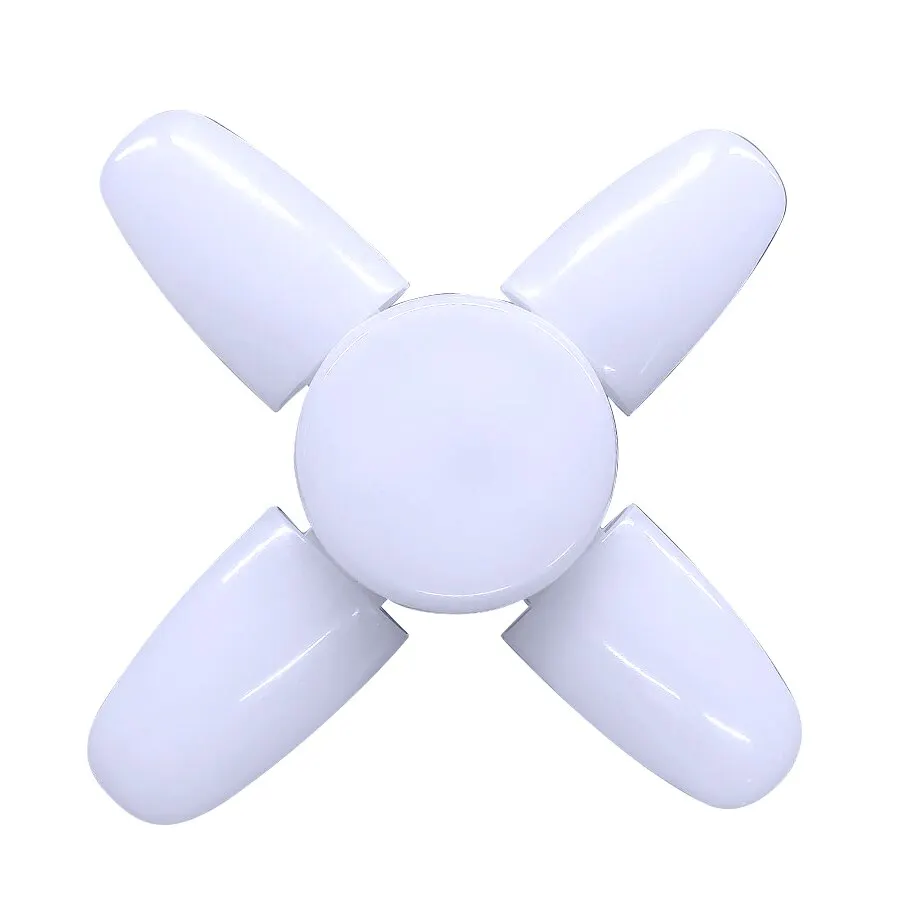 선풍기 모양 LED 전구 E27 LED 램프 접이식 전구, 가정 거실 창고 차고 천장 조명, 28W, AC220V